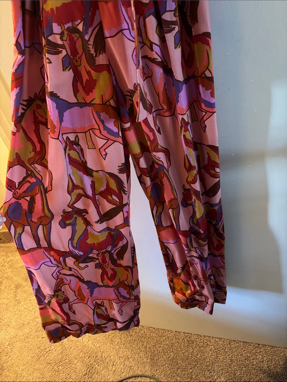 FARM Rio Pink Multicolor Abstract Floral Wrap Jumpsuit - Picture 2 of 6